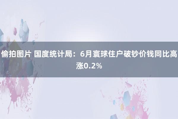 偷拍图片 国度统计局：6月寰球住户破钞价钱同比高涨0.2%