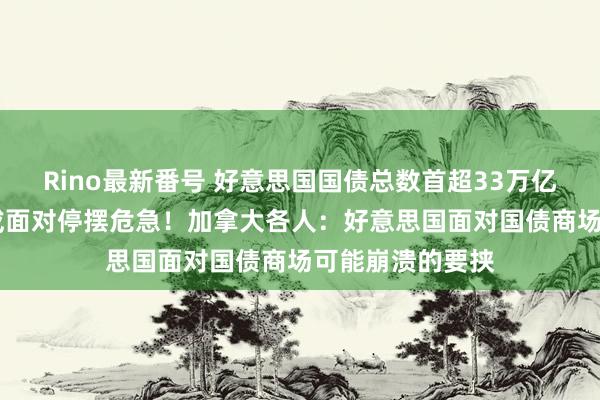 Rino最新番号 好意思国国债总数首超33万亿好意思元 政府或面对停摆危急！加拿大各人：好意思国面对国债商场可能崩溃的要挟