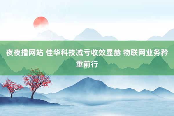 夜夜撸网站 佳华科技减亏收效显赫 物联网业务矜重前行