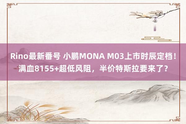 Rino最新番号 小鹏MONA M03上市时辰定档！满血8155+超低风阻，半价特斯拉要来了？