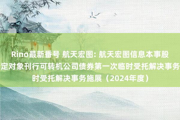 Rino最新番号 航天宏图: 航天宏图信息本事股份有限公司向不特定对象刊行可转机公司债券第一次临时受托解决事务施展（2024年度）