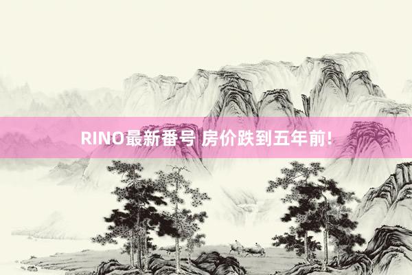 RINO最新番号 房价跌到五年前!