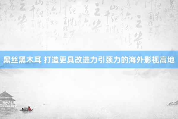 黑丝黑木耳 打造更具改进力引颈力的海外影视高地