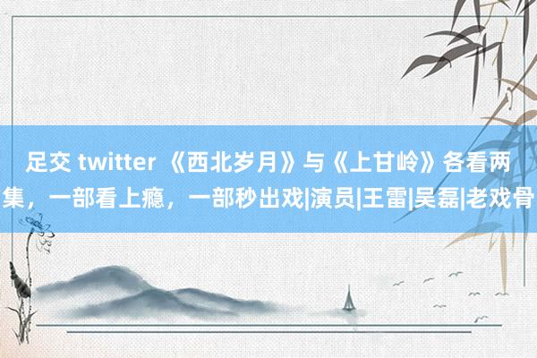 足交 twitter 《西北岁月》与《上甘岭》各看两集，一部看上瘾，一部秒出戏|演员|王雷|吴磊|老戏骨